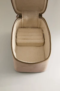 SMALL LEATHER TRAVEL JEWELLERY BOX