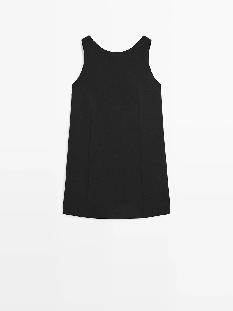 Wool blend mini dress