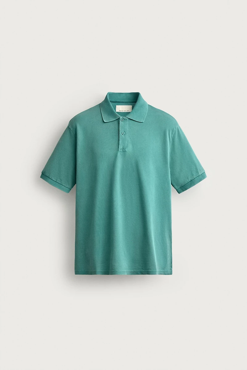 WASHED REGULAR FIT PIQUÉ POLO