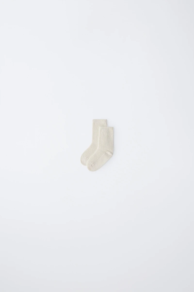 COTTON SILK KNIT SOCKS