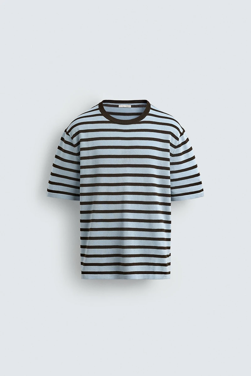 STRIPED COTTON KNIT T-SHIRT