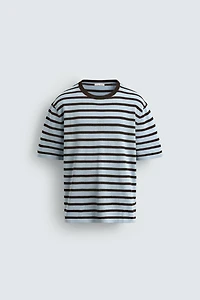 STRIPED COTTON KNIT T-SHIRT