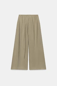 PANTALON PALAZZO FLUIDE À LACET