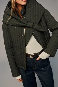 VESTE REMBOURRÉE ÉCHARPE AMOVIBLE