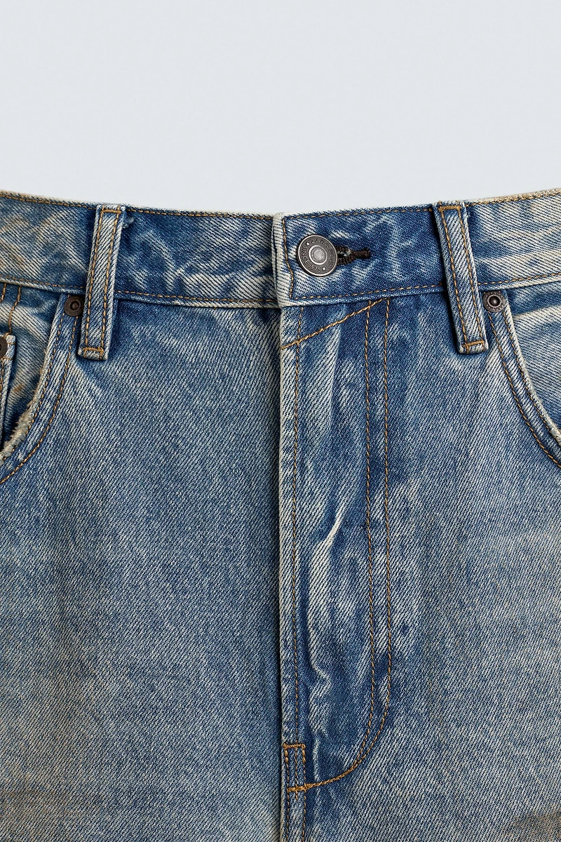 VINTAGE EFFECT BAGGY FIT JEANS