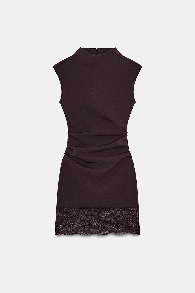 STRETCH LACE SHORT DRESS
