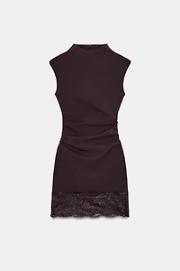 STRETCH LACE SHORT DRESS