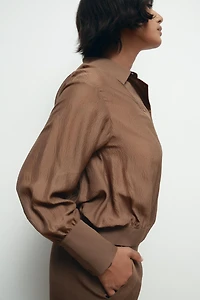 CHEMISE EN SOIE 100 % DOUBLE BOUTONNAGE