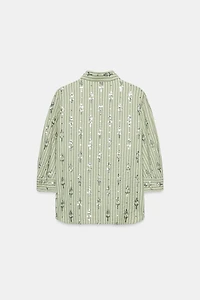 STRIPED SEQUIN SHIRT