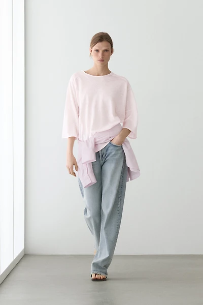 Linen blend T-shirt