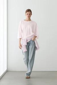 Linen blend T-shirt