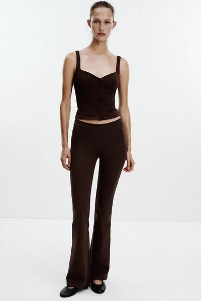PANTALON FLARE INTERLOCK