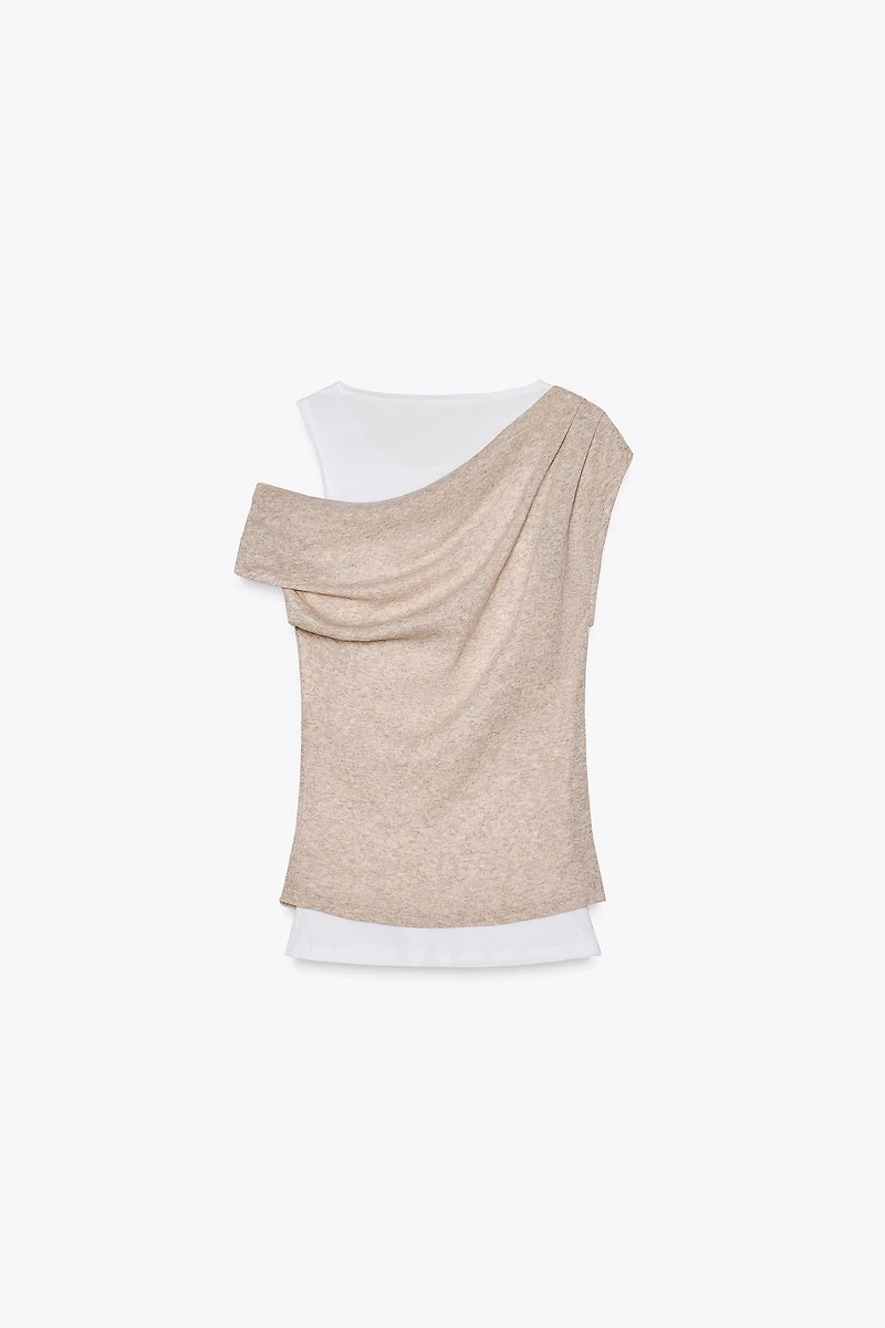 T-SHIRT ASYMÉTRIQUE DOUBLE