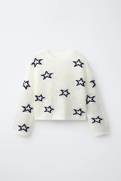 STAR PRINT RED JUMPER