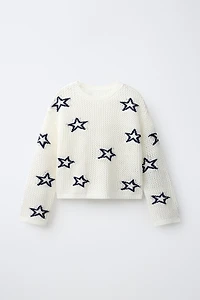 STAR PRINT RED JUMPER