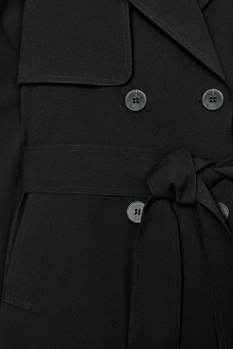 WINDPROOF WATER REPELLENT LONG BELTED TRENCH COAT