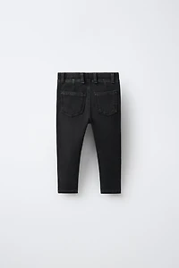 CONTRAST STITCH DENIM LEGGINGS