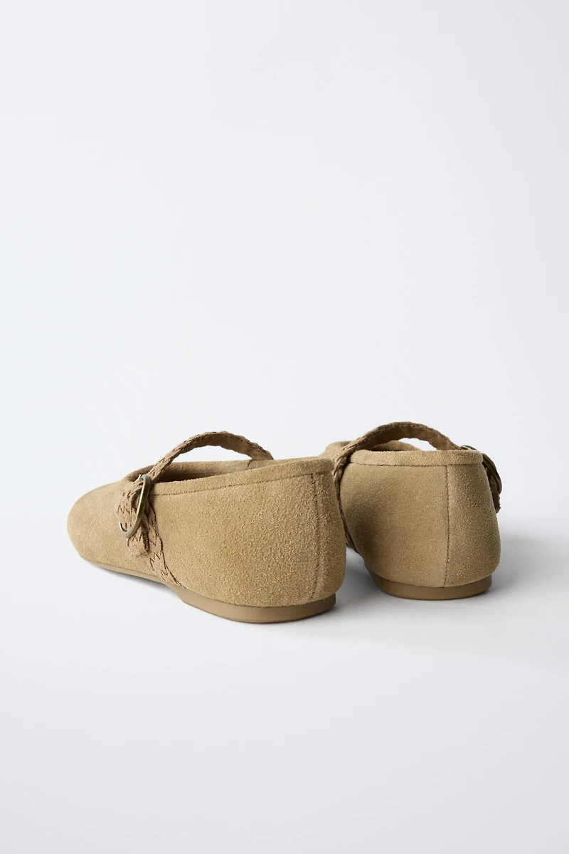 LEATHER BALLET FLATS