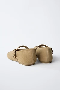 LEATHER BALLET FLATS
