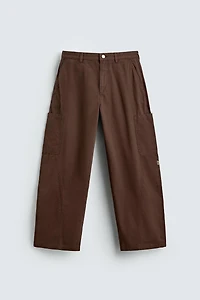 BALLOON FIT CARGO PANTS WITH SEAMS