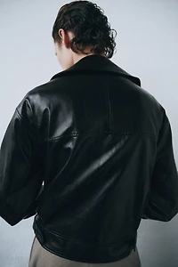 BLOUSON EFFET MATIÈRE SYNTHÉTIQUE ZW COLLECTION