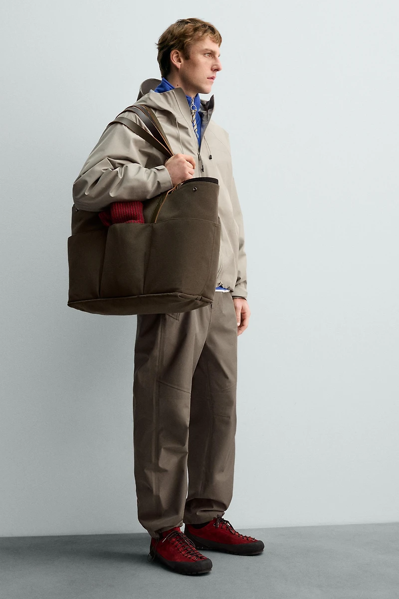 LEATHER DETAIL SHOPPER BAG AARON LEVINE X ZARA