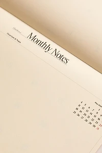A5 MONTHLY PLANNER WITH GOLD RIMS