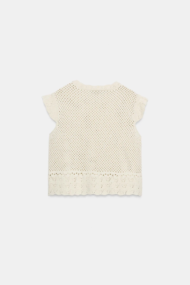 OPEN-KNIT TOP