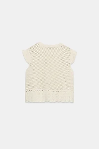 OPEN-KNIT TOP
