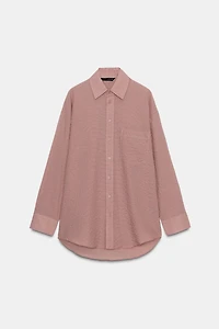 ZW COLLECTION TEXTURED OVERSIZED SHIRT