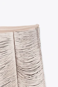 FRINGED MINI SKIRT