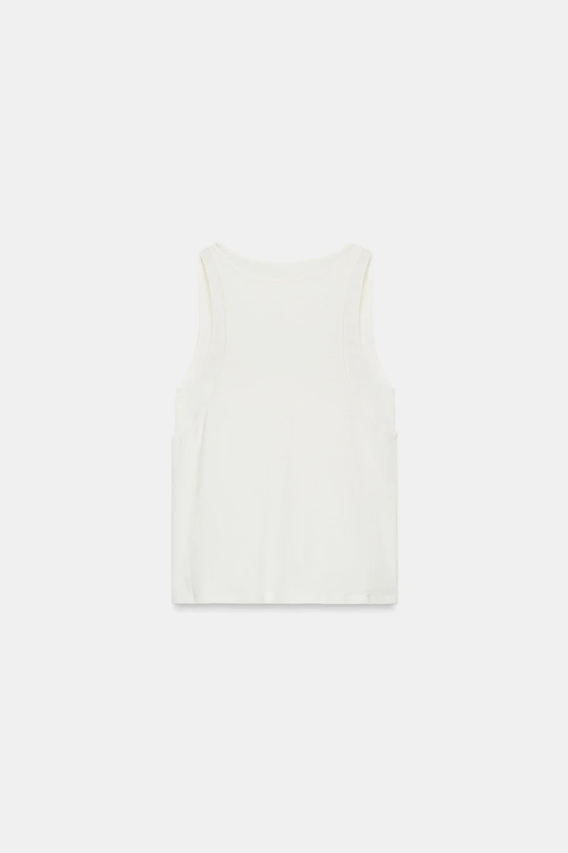 COTTON AND LINEN BLEND TOP