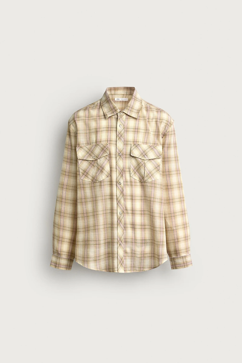 RELAXED-FIT PLAID SHIRT WITH POCKETS