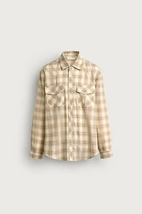 RELAXED-FIT PLAID SHIRT WITH POCKETS