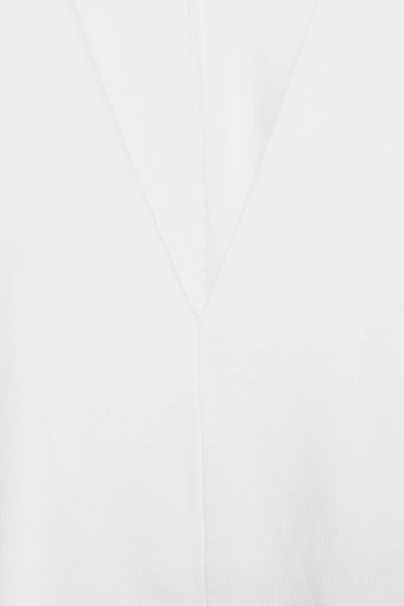 VOLUMINOUS HEAVY COTTON CAPE TOP
