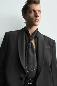 BLAZER DE COSTUME SMOKING EN LAINE