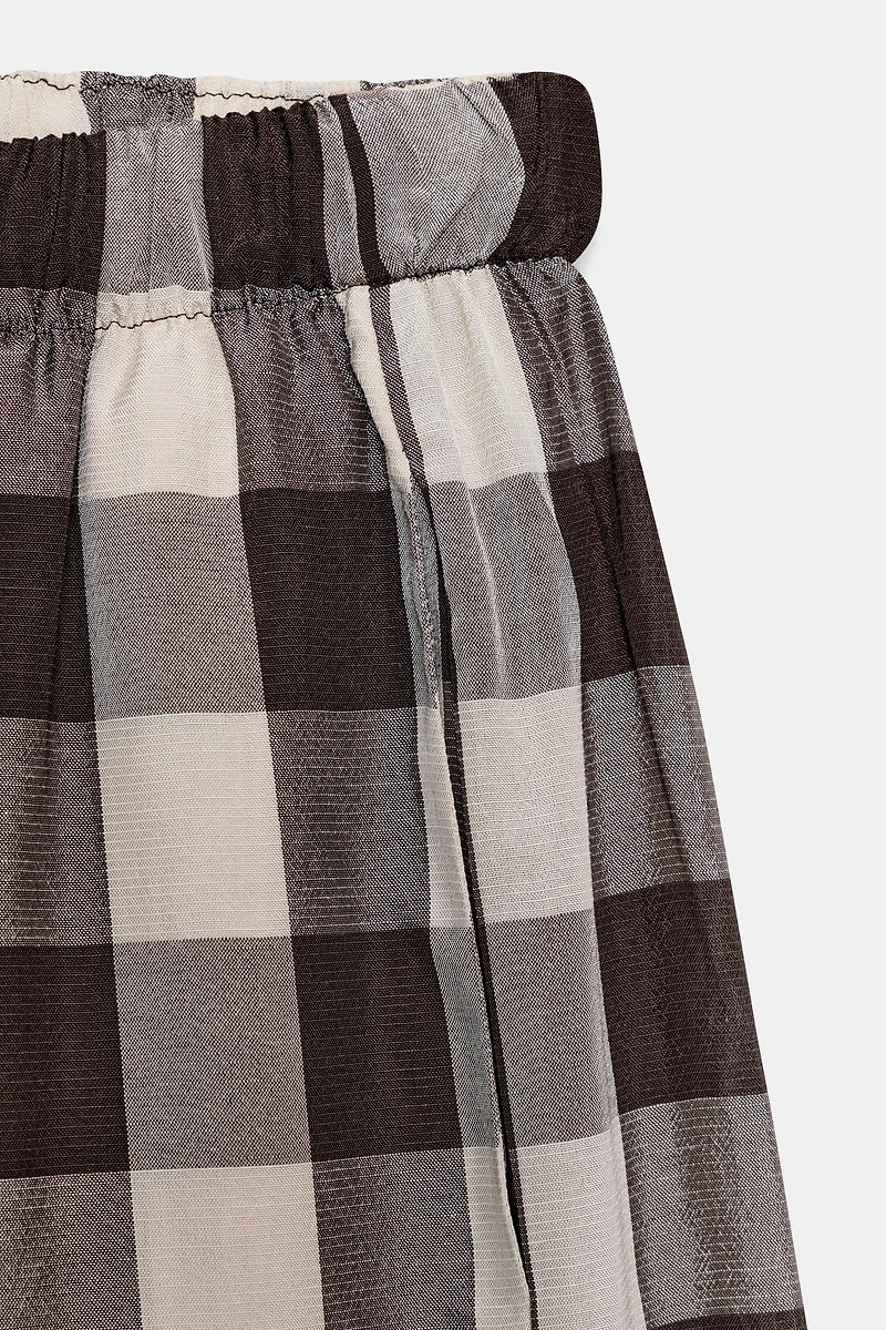 ZW COLLECTION GINGHAM PLAID PANTS