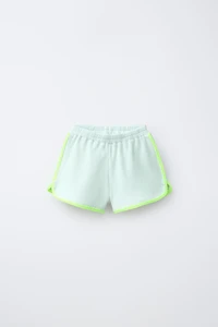 NEON CONTRAST WAFFLE SHORTS