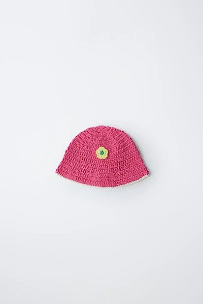 BONNET CROCHET FLEUR