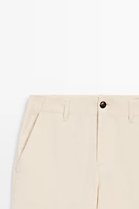 Linen blend relaxed fit pants