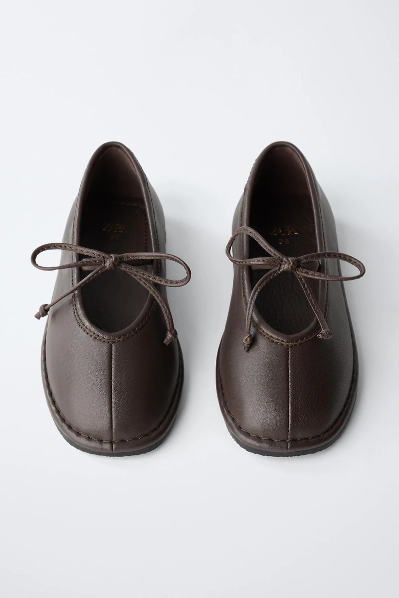 LEATHER BALLET FLATS