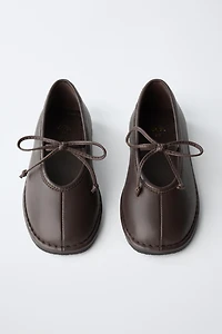 LEATHER BALLET FLATS