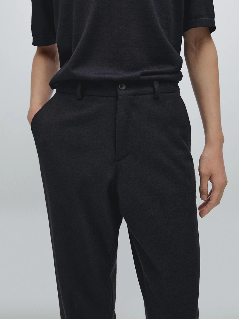 Pantalon en laine mélangée
