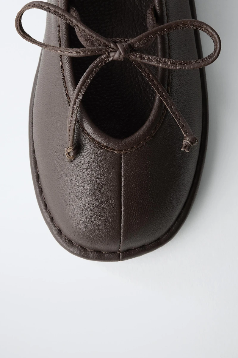 LEATHER BALLET FLATS