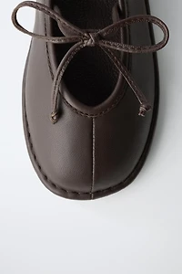 LEATHER BALLET FLATS