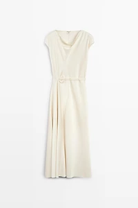Draped Neckline Flowing Dress - STUDIO