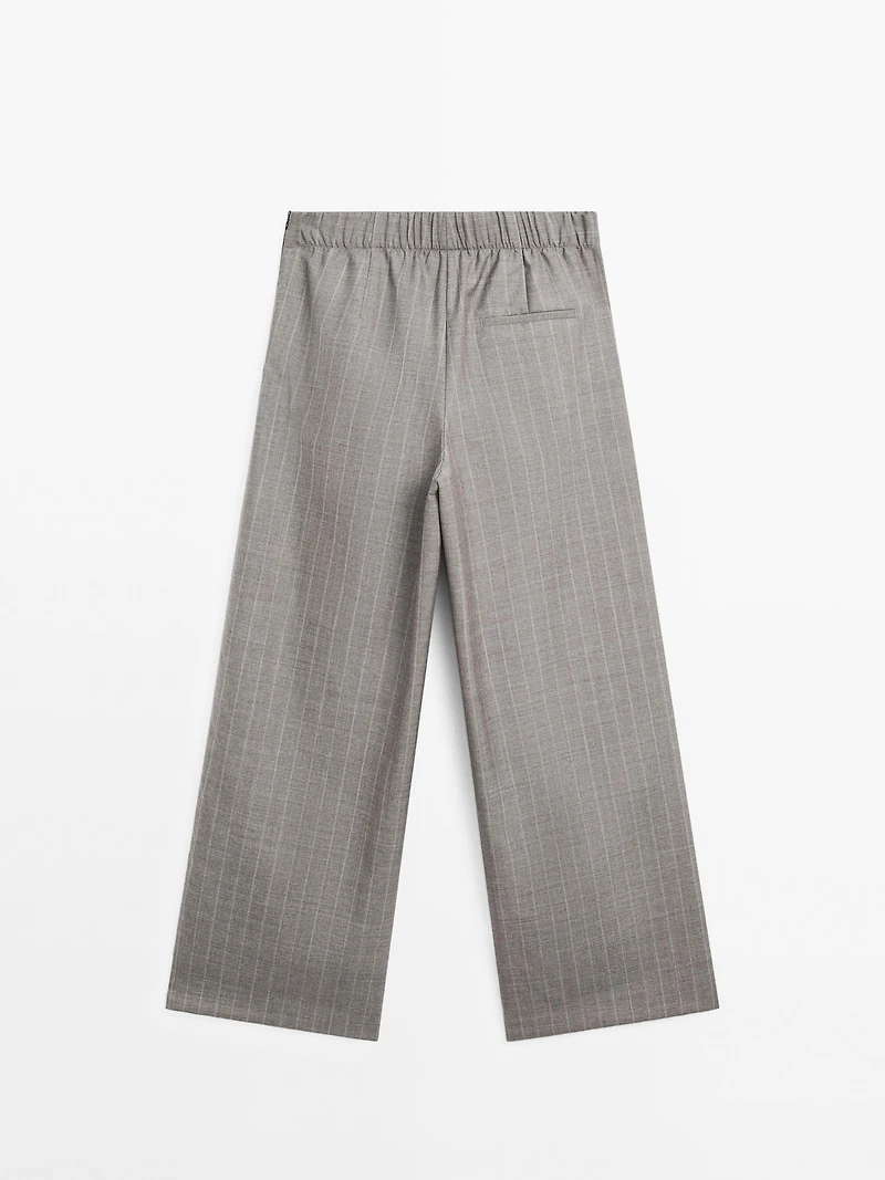 100% wool pinstripe trousers