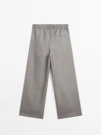 100% wool pinstripe trousers