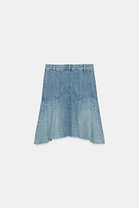 TRF DENIM GODET SKIRT