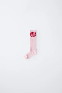 CHAUSSETTES CŒUR À CARREAUX VICHY